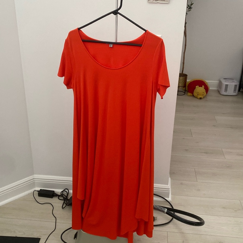 COS Orange circle midi dress